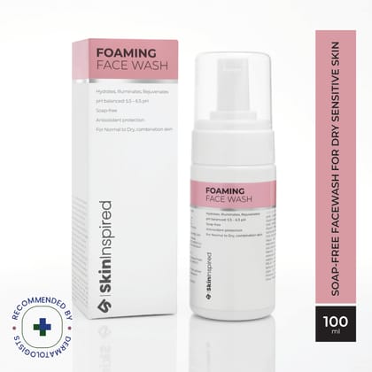 SkinInspired Foaming Face Wash For Deep Cleansing/Facewash for Glowing Skin/Daily-Use Face Cleanser for Women & Men/Natural Foaming Face Wash for Normal to Dry & Combination Skin (100 ml) SkinInspired Foaming Face Wash For Deep Cleansing/Facewash for Glowing Skin/Daily-Use Face Cleanser for Women & Men/Natural Foaming Face Wash for Normal to Dry & Combination Skin (100 ml)