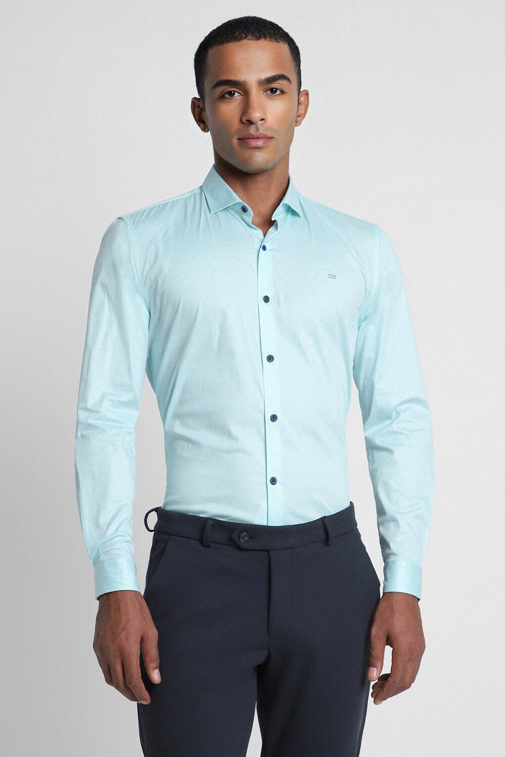 Men Blue Super Slim Fit Formal Full Sleeves Formal Shirt
