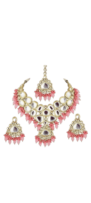 Gold plated kundan Necklace set
