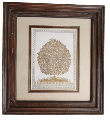 Pichwai Painting- Life Of Tree in wooden frame