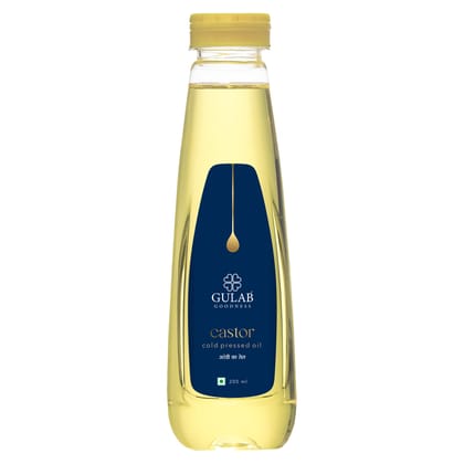 Gulab Cold Pressed Castor Oil (Arandi Oil) - 200 ml | 100% Pure and Natural | For Stronger Hair, Skin and Nails | Baby Massage| Constipation | No Mineral Oil and Silicones Gulab Cold Pressed Castor Oil (Arandi Oil) - 200 ml | 100% Pure and Natural | For Stronger Hair, Skin and Nails | Baby Massage| Constipation | No Mineral Oil and Silicones