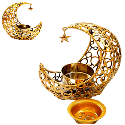 Metal Moon Shape Tealight Holder for Home and Office Decor | Diwali Diya Candle Holder| Decorative Items for Home Living Room Metal Moon Shape Tealight Holder for Home and Office Decor | Diwali Diya Candle Holder| Decorative Items for Home Living Room