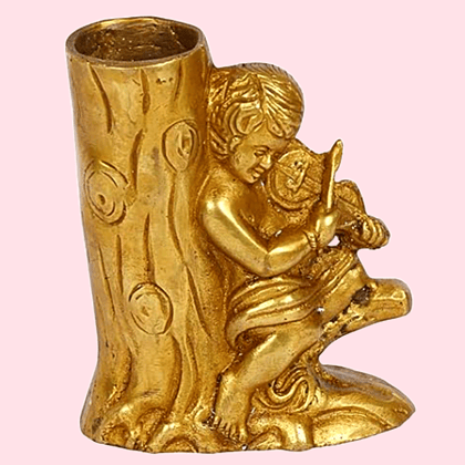 Exim 11 | Brass Pen Holder Stand | Tree with a Boy | Playing Violin | Showpiece | Paper Weight for Office Table | Stylish Fancy | Holder for Men Women Office Home Decor Gift Exim 11 | Brass Pen Holder Stand | Tree with a Boy | Playing Violin | Showpiece | Paper Weight for Office Table | Stylish Fancy | Holder for Men Women Office Home Decor Gift