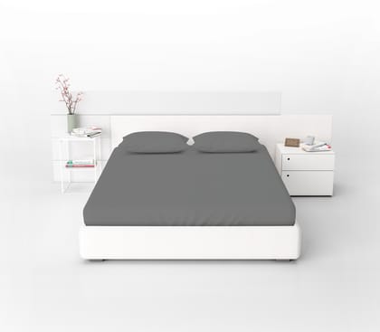 ChannStudio Bedsheet Collection 400 TC Cotton King Size 78"x72" with 2 Pillow Covers (Dark grey) ChannStudio Bedsheet Collection 400 TC Cotton King Size 78"x72" with 2 Pillow Covers (Dark grey)