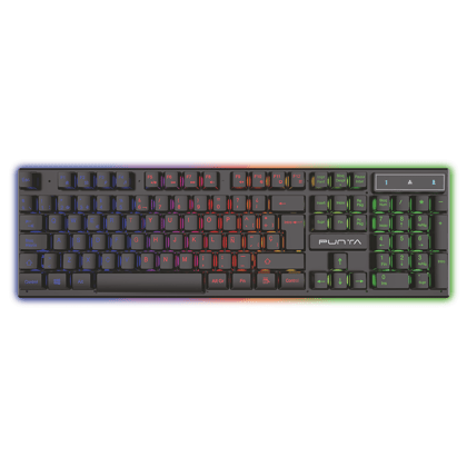Punta Rainbow RGB Gaming Keyboard | Spill-Resistant, Laser-Carved Keys