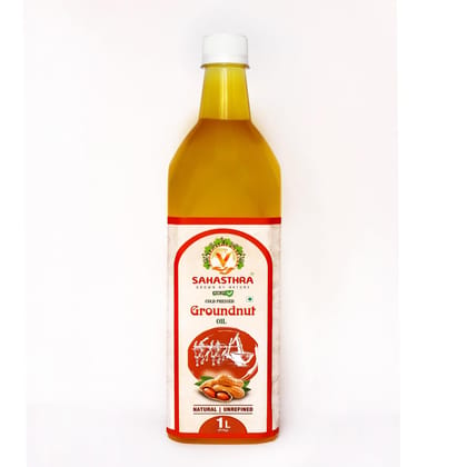 Sahasthra Cold Pressed Groundnut Oil - 1 Ltr Sahasthra Cold Pressed Groundnut Oil - 1 Ltr