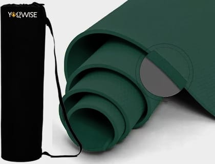 Yogwise 4mm Green Yoga Mat with Cover Bag EVA Material Extra Thick for Men and Women Yogwise 4mm Green Yoga Mat with Cover Bag EVA Material Extra Thick for Men and Women