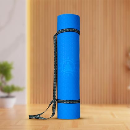 Yogwise Blue Yoga Mat TPE Material 6mm Thickness Yogwise Blue Yoga Mat TPE Material 6mm Thickness