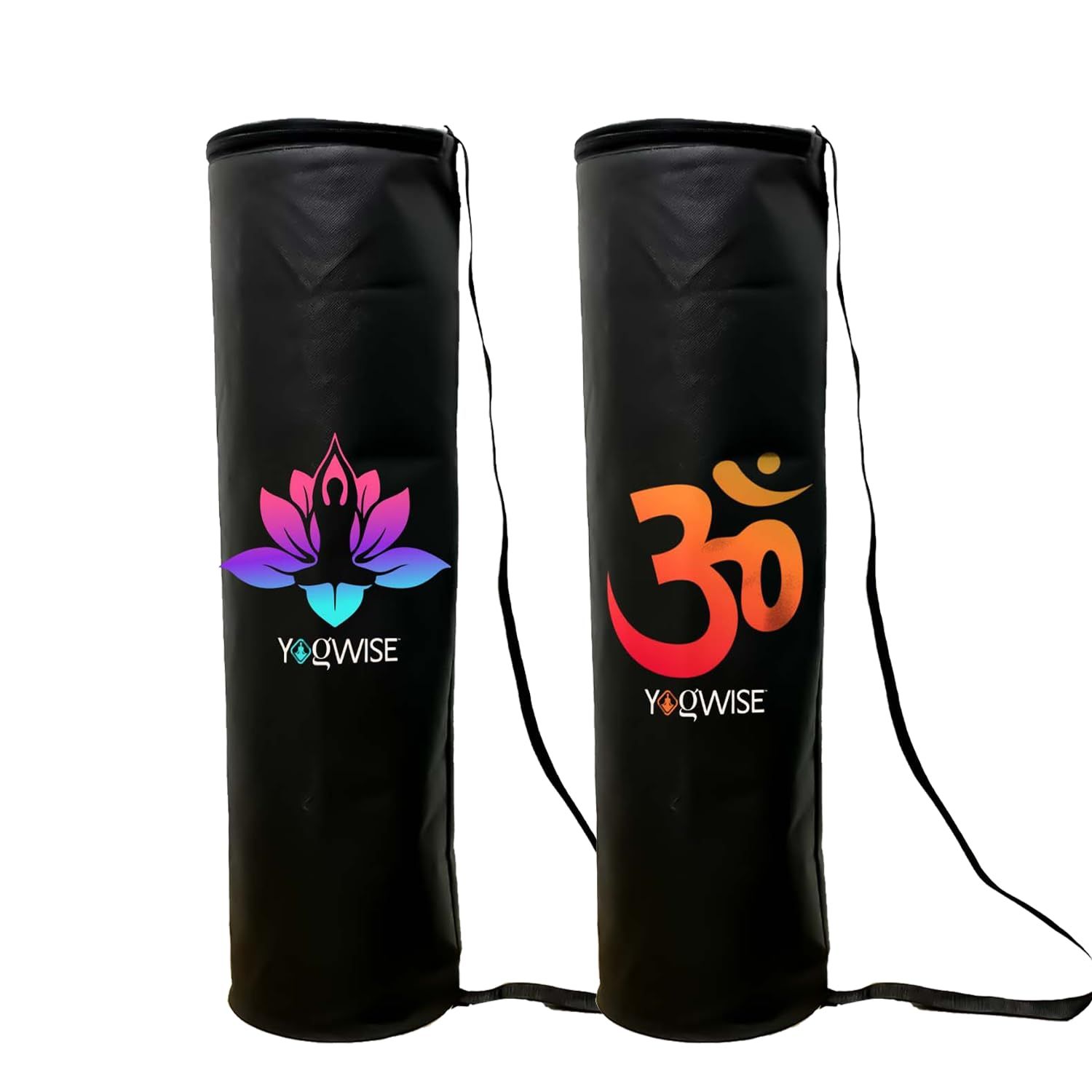 Yogwise Yoga Mat Cover Bag for Men and Women, 4mm to 6mm Yoga Mat Fit (Black)
