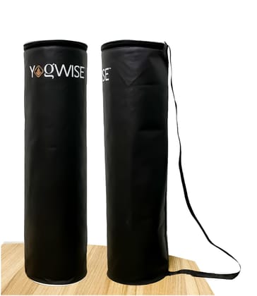 Yogwise Yoga Mat Cover Bag for Men and Women, Large Size 4mm to 6mm Yoga Mat Fit - Black Yogwise Yoga Mat Cover Bag for Men and Women, Large Size 4mm to 6mm Yoga Mat Fit - Black