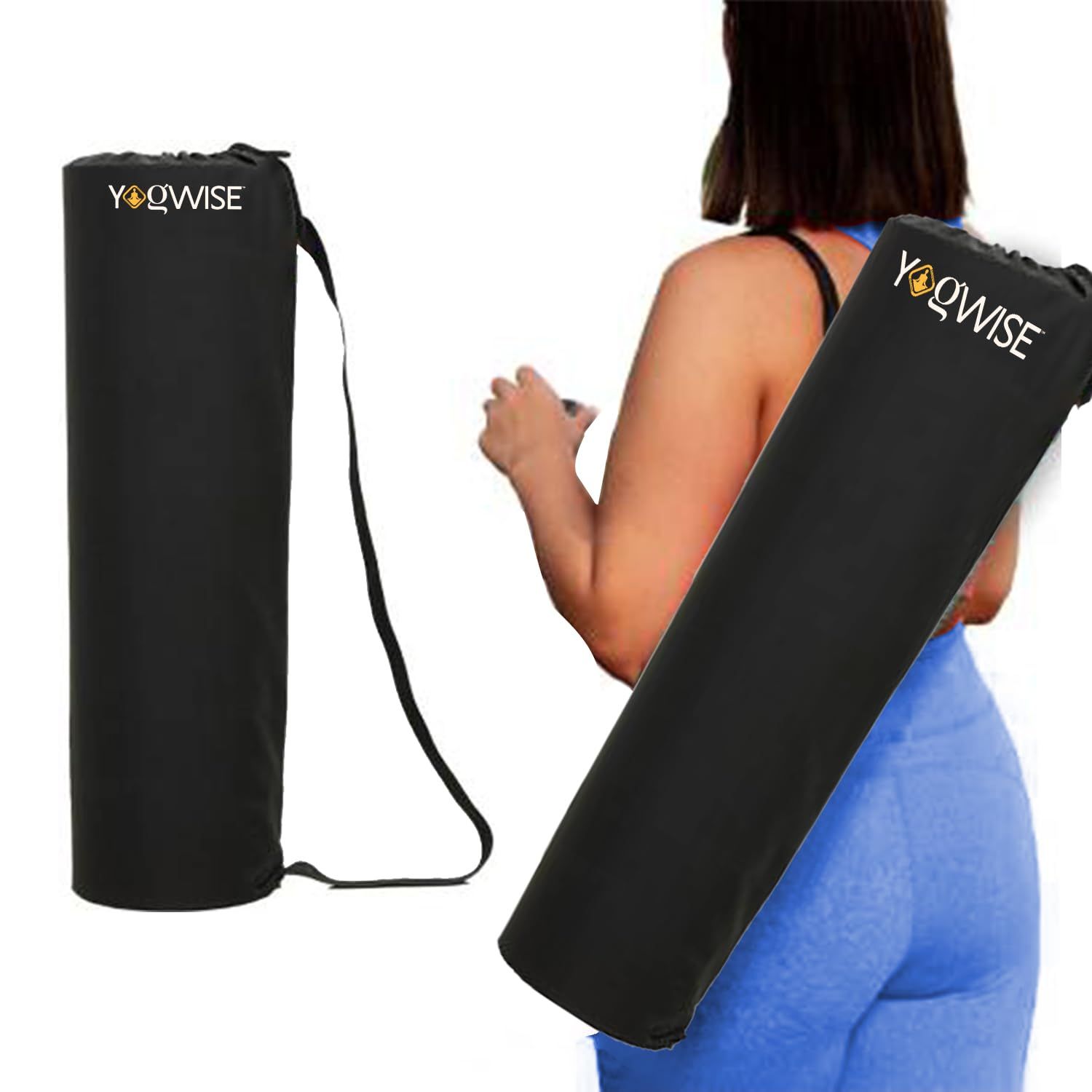 Yogwise Yoga Mat Cover Bag for Men and Women, Large Size, 4mm to 6mm Yoga Mat Fit