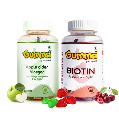 Gummsi Apple Cider Vinegar & Biotin Gummies | 30 Gummies Each (Pack of 2) Gummsi Apple Cider Vinegar & Biotin Gummies | 30 Gummies Each (Pack of 2)