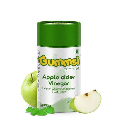 Gummsi Apple Cider Vinegar Gummies for Weight Management & Gut Health, Supports Digestion, Green Apple Flavour, 30 Gummies Gummsi Apple Cider Vinegar Gummies for Weight Management & Gut Health, Supports Digestion, Green Apple Flavour, 30 Gummies