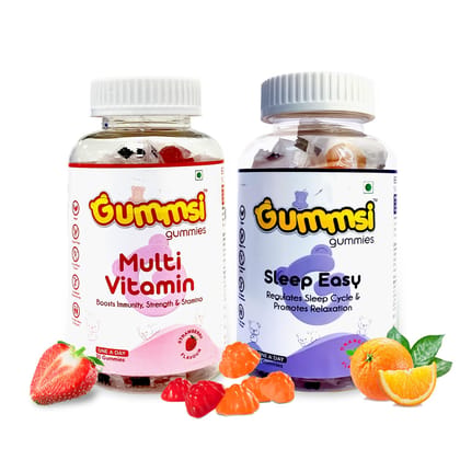 Gummsi Multivitamin & Sleep Easy Gummies | 30 Gummies Each (Pack of 2) Gummsi Multivitamin & Sleep Easy Gummies | 30 Gummies Each (Pack of 2)