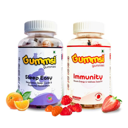 Gummsi Gummies SleepEasy & Immunity Booster Gummies | 30 Gummies Each (Pack of 2) Gummsi Gummies SleepEasy & Immunity Booster Gummies | 30 Gummies Each (Pack of 2)