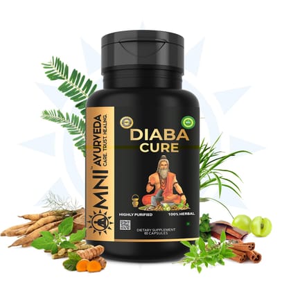 Omni Ayurveda Diaba Cure Capsules Ayurvedic | Blood Sugar Control and Detoxification | 60 Capsule Omni Ayurveda Diaba Cure Capsules Ayurvedic | Blood Sugar Control and Detoxification | 60 Capsule