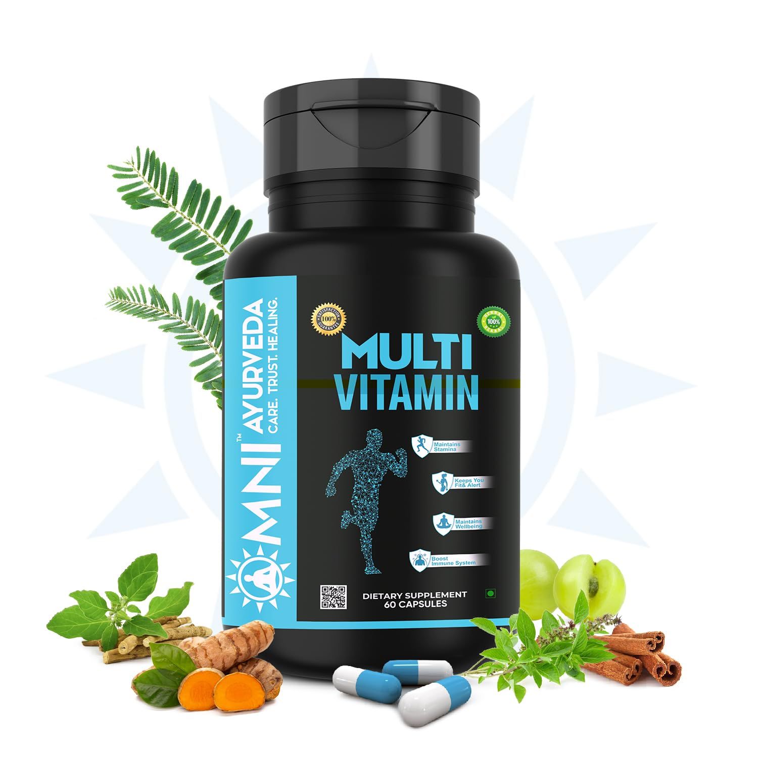 Omni Ayurveda Multivitamin Capsules for Men and Women - 60 Capsules