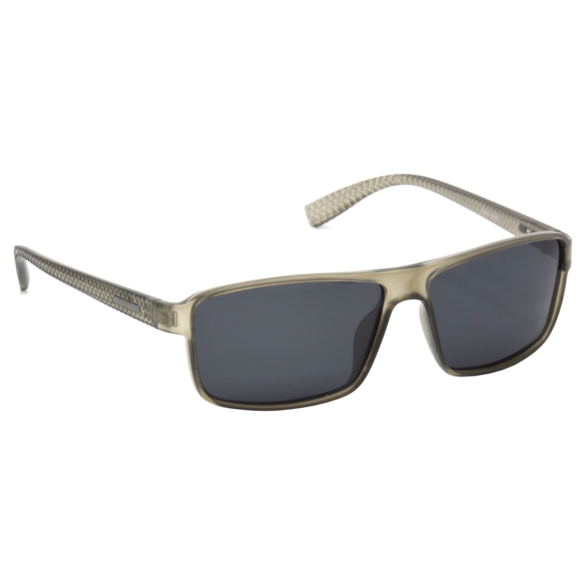 Hrinkar Grey Rectangular Cooling Glass Grey Frame Best Polarized Sunglasses for Men & Women - HRS497-GRY-BK-P