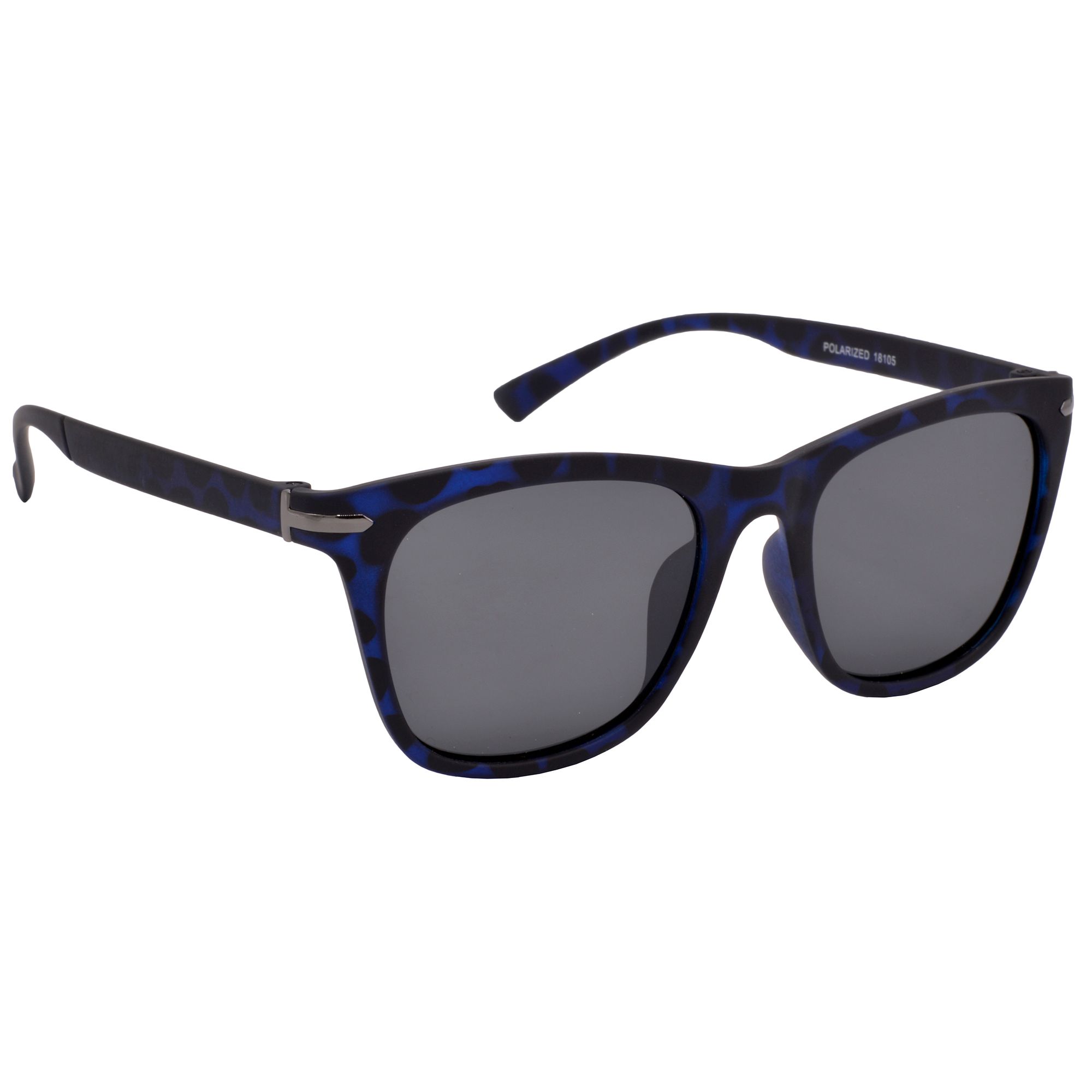 Hrinkar Black Rectangular Stylish Goggles Clear Frame Polarized Sunglasses for Men & Women - HRS514-TBU-BK