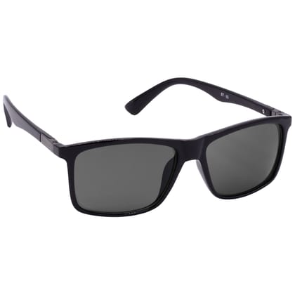 Hrinkar Grey Rectangular Sunglasses Brands Black Frame Goggles for Men & Women - HRS-BT-05-BK-BK-BK