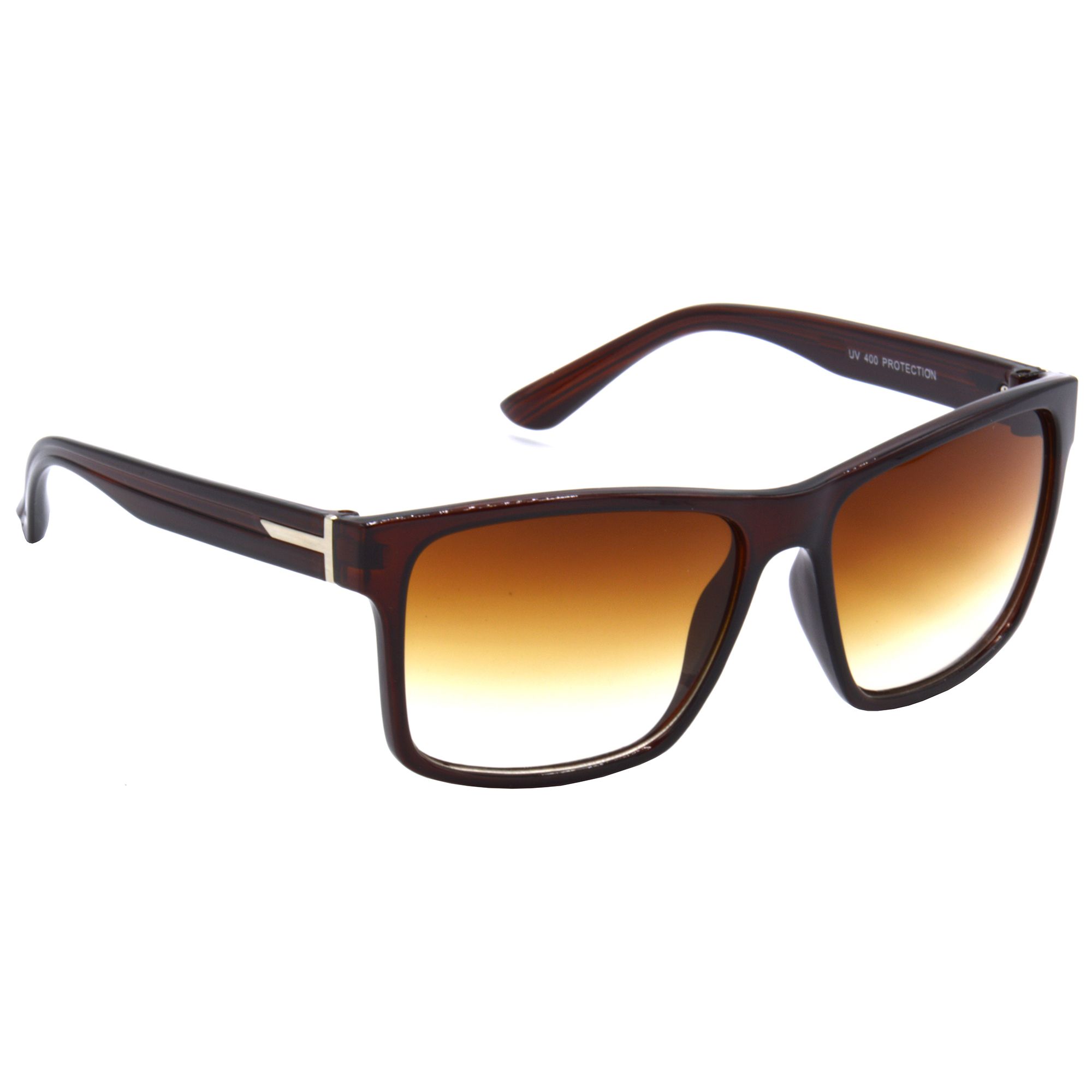 Hrinkar Brown Rectangular Cooling Glass Brown Frame Best Sunglasses for Men & Women - HRS468-BWN-BWN
