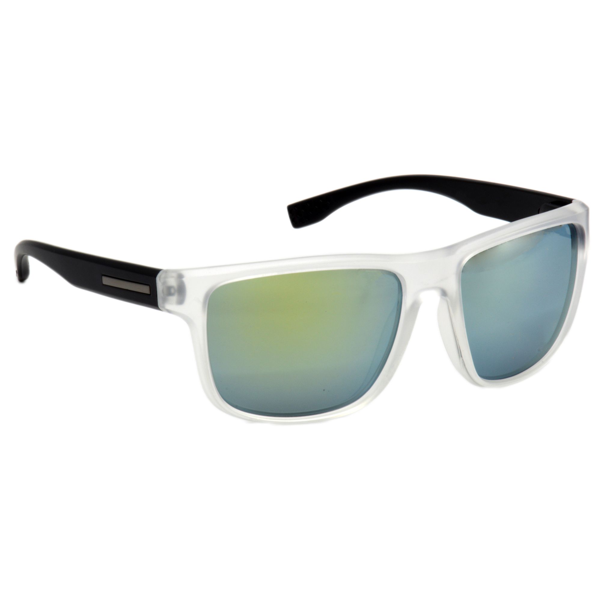 Hrinkar Silver Rectangular Sunglasses Styles White Frame Glasses for Men & Women - HRS472-WT-GLD