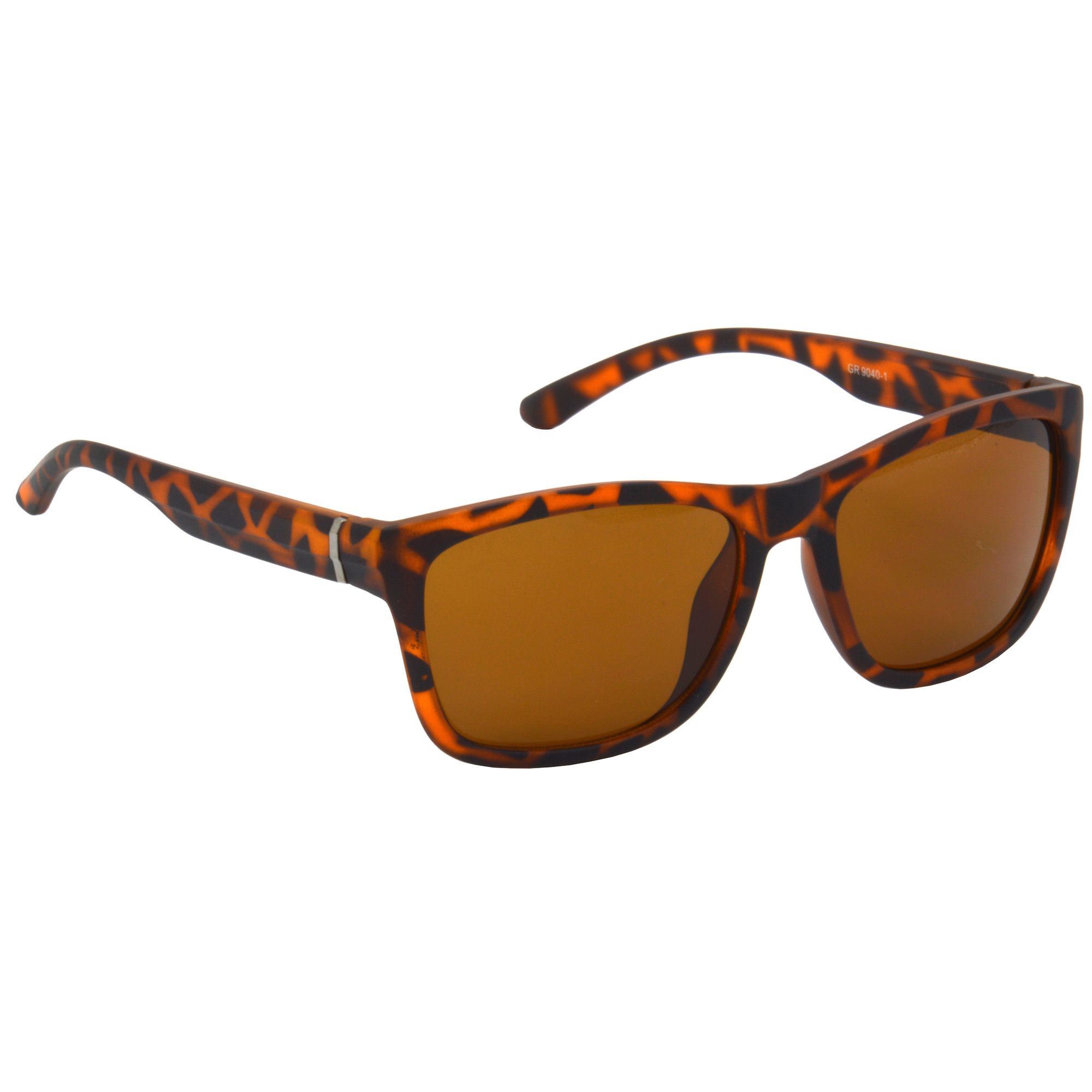 Hrinkar Brown Rectangular Sunglasses Brands Brown Frame Goggles for Men & Women - HRS491-TBWN-BWN