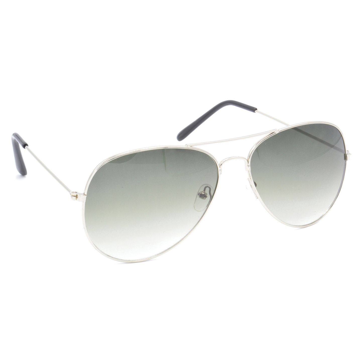 Hrinkar Green Pilot Stylish Goggles Silver Frame Sunglasses for Men & Women - HRS40