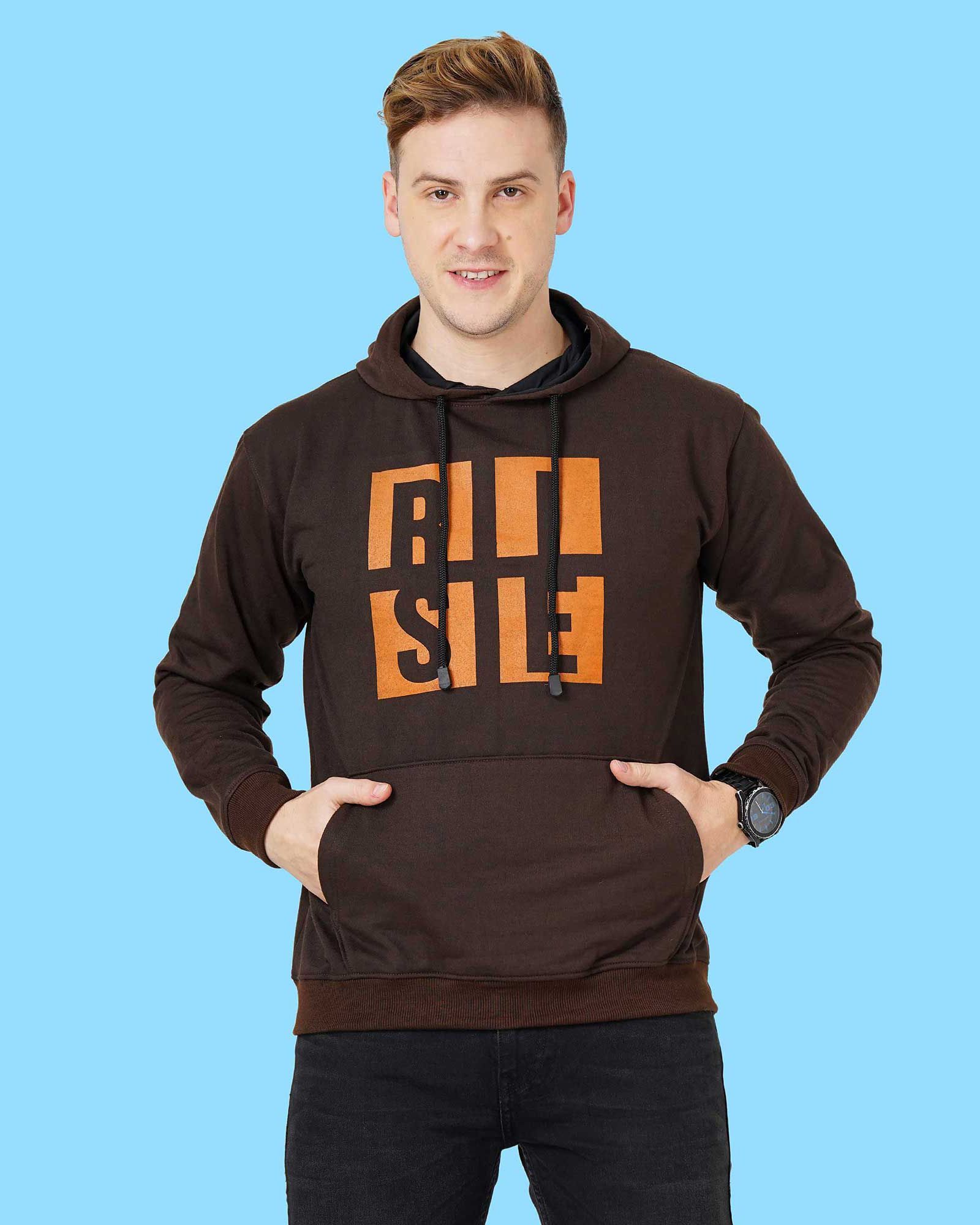 Mens & Boys Hoodies & Sweatshirts: Stay Comfortable and Stylish | Brown | Brown mens hoodie jackets for Men & Boys mens pullover hoodie - CKHD13-08