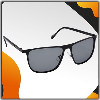 Stylish Pilot Full-Frame Metal Polarized Sunglasses for Men and Women | Black Lens and Black Frame | HRS-KC1005-BK-BK-P Stylish Pilot Full-Frame Metal Polarized Sunglasses for Men and Women | Black Lens and Black Frame | HRS-KC1005-BK-BK-P