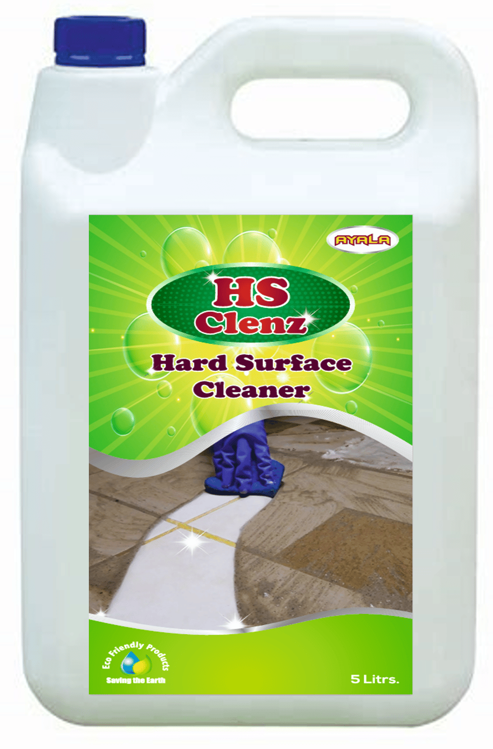 All Purpose Cleaner (Hard Surface Clenz-Citrus-5L)| For Heavily Stained Floors and Surfaces|  Dilution: 750ml in 100Litres of Water| For use in Apartments, Institutions. Malls, Convention Centers, Public Places| Environmental Friendly