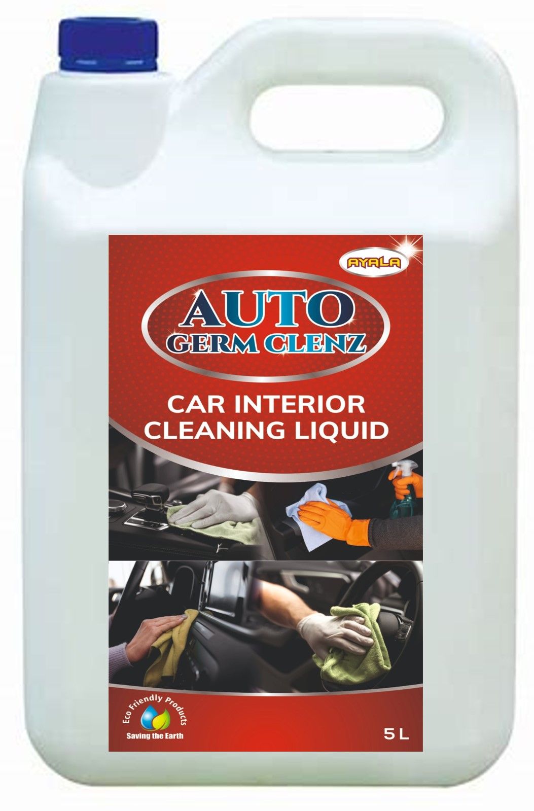 Disinfectant Liquid (Auto Germ Clenz- 5L) | Automobile Disinfectant | Disinfectant for Car, Bus, Truck Interiors | Safe to Use | No Alcohol | Water Based | Anti Microbial & Anti Viral | Skin Firendly | Easy to Use
