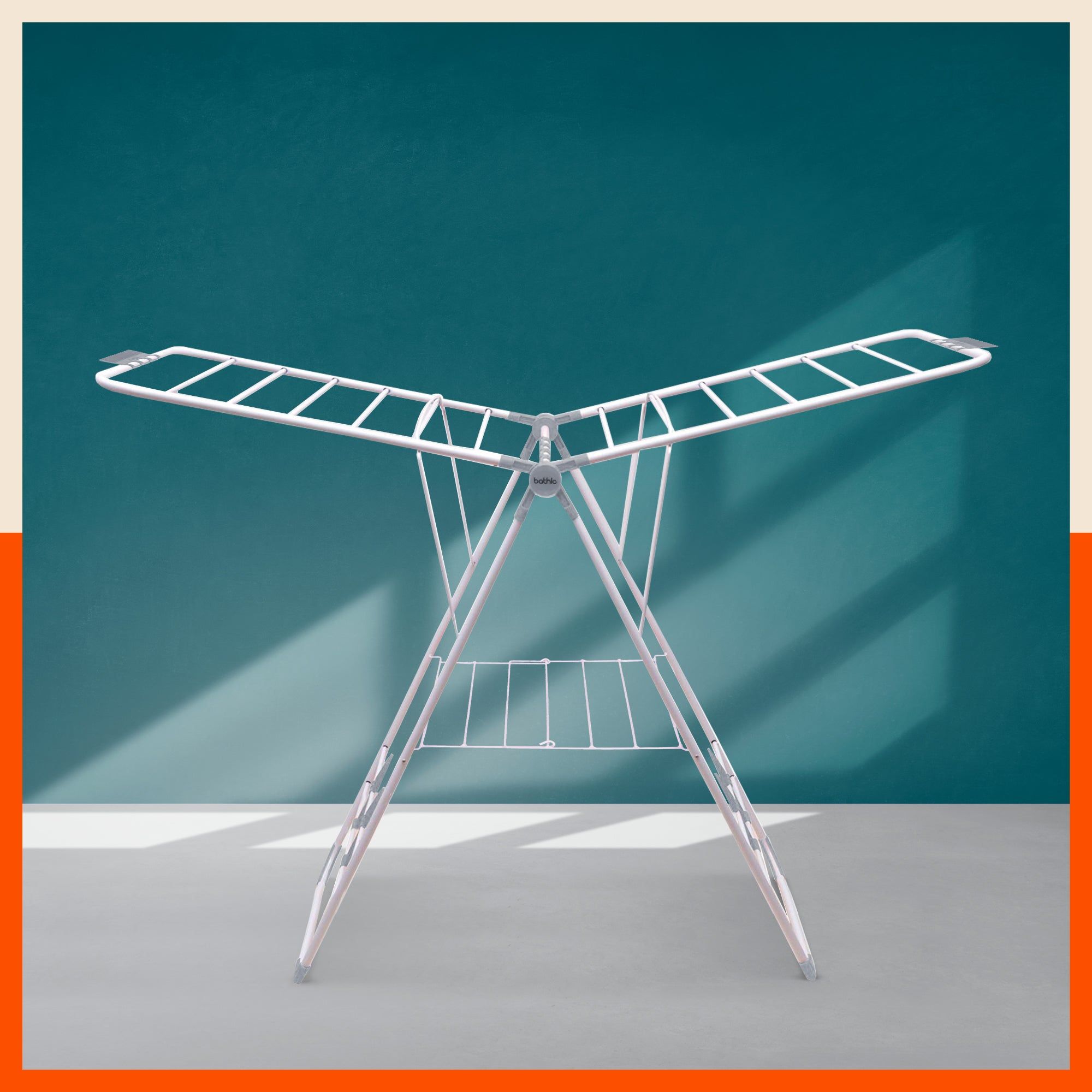 Bathla Mobidry Neo - Foldable Cloth Drying Stand For Home (Grey)