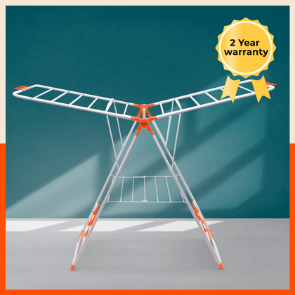 Bathla Mobidry Neo - Foldable Cloth Drying Stand For Home (Orange)