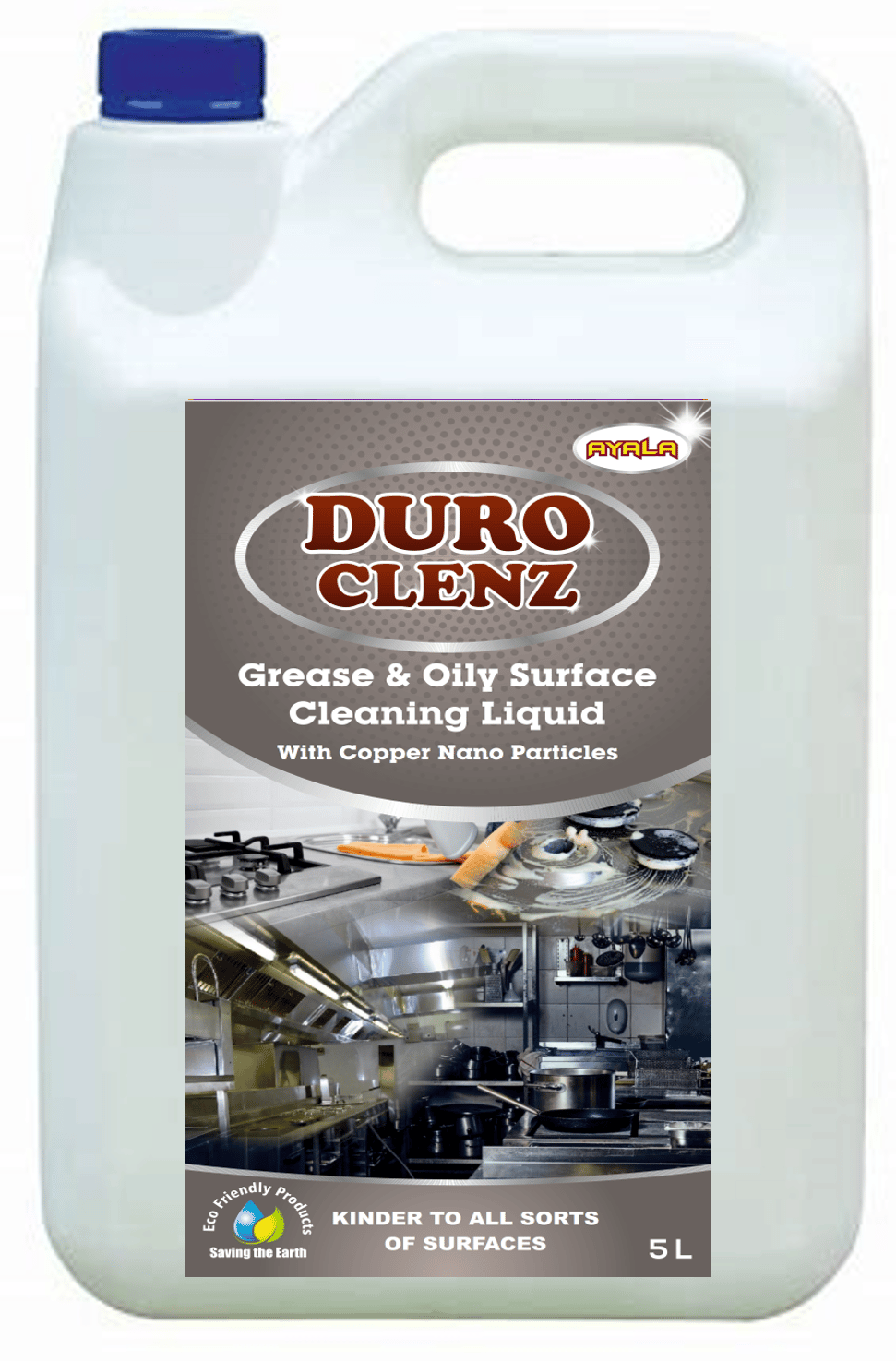 Chimney Cleaner (Duro Clenz- 5L-Citrus) | Chimney, Gas stove, Oven, Microwave oven cleaner  | Suitable for All types of  Greasy surfaces | Kills 99.9% Germs| Alcohol Free| Water based| No harsh chemicals