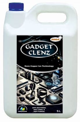 Gadget Cleaner (Gadget Clenz-5L)  | Suitable and safe for All types of  Gadgets like Laptop, TV, Mobile phone, Camera | Kills 99.9% Germs| Alcohol Free| Water based| No harsh chemicals