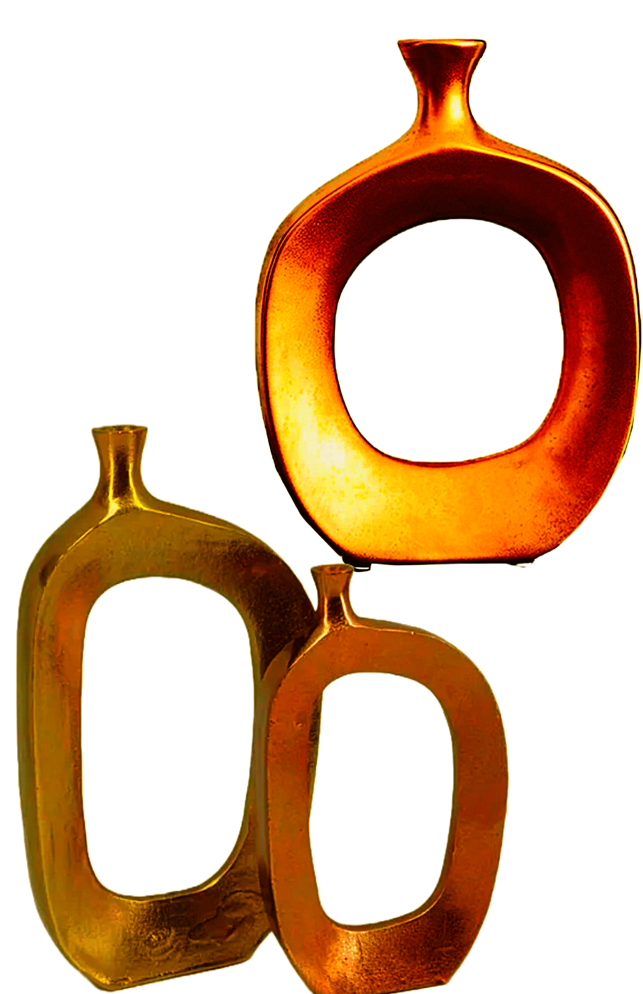 Exotica Livings Brass Flower Vase Golden Color