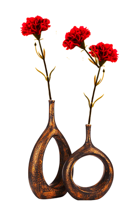 Exotica Livings Brass Vases Set of 2, Flower Vase for Decor, Modern Decorative Vase Centerpiece for Wedding Dinner Table Party Living Room Office Bedroom, Housewarming Gift Exotica Livings Brass Vases Set of 2, Flower Vase for Decor, Modern Decorative Vase Centerpiece for Wedding Dinner Table Party Living Room Office Bedroom, Housewarming Gift