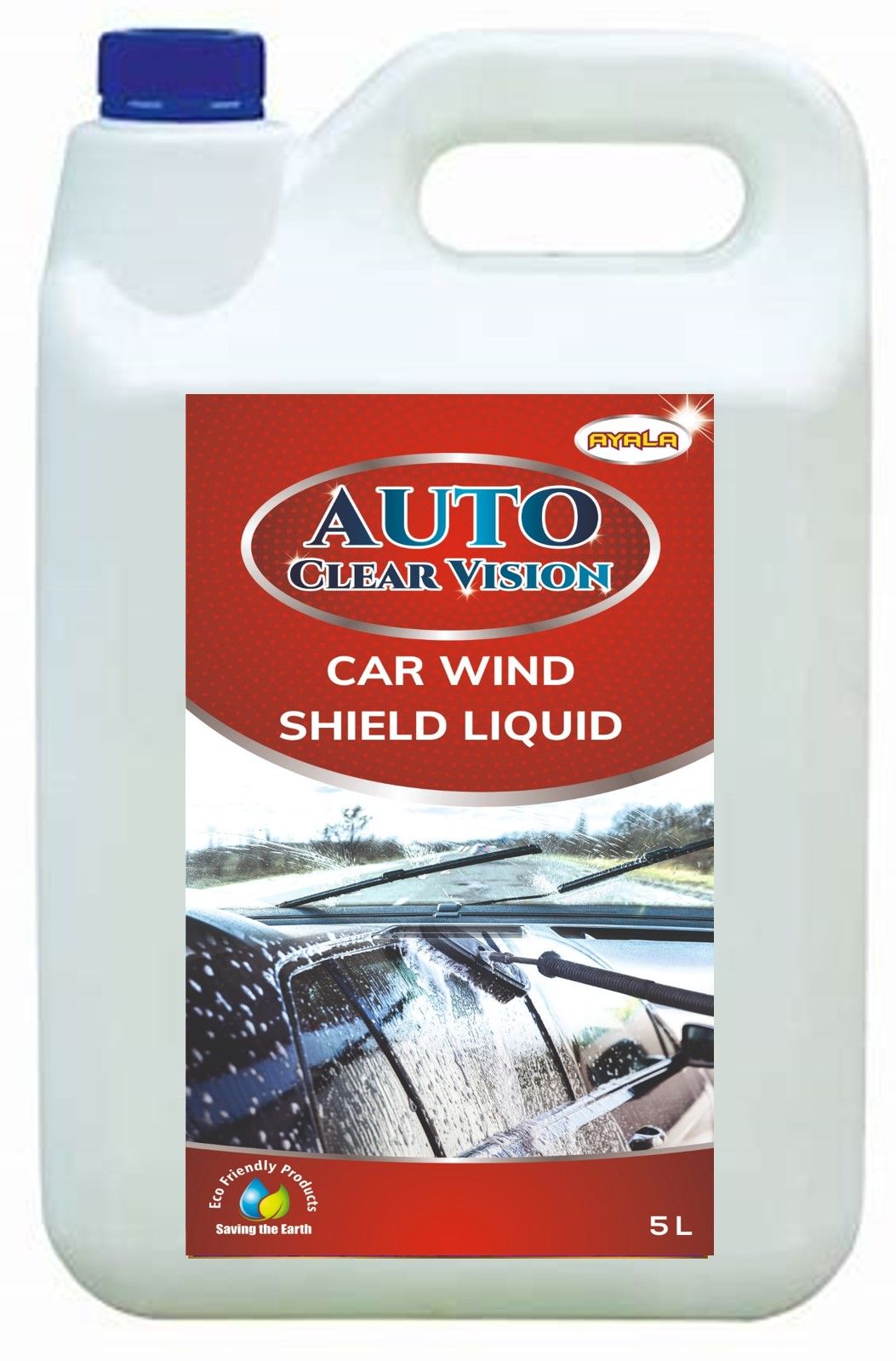 Car Wind Shield (Auto Clear Vision- 5L) | Automobile Wiper liquid | Clear Vision | Ammonia-Free | Streak-Free Formula | Powerful Cleaning Action | Quick drying | Easy Application