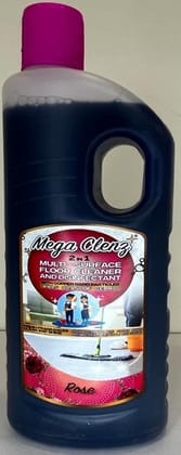 Floor Cleaner (Mega Clenz 500ml -Rose)| Surface & Floor Cleaner Liquid | Suitable for All types Floor & Surfaces Cleaner | Kills 99.9% Germs| Alcohol Free