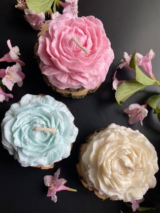 Cd Craft Poeny Scented Candle (Pack of 3) || Floating Flower candle || A beautiful soya wax flower candle Cd Craft Poeny Scented Candle (Pack of 3) || Floating Flower candle || A beautiful soya wax flower candle