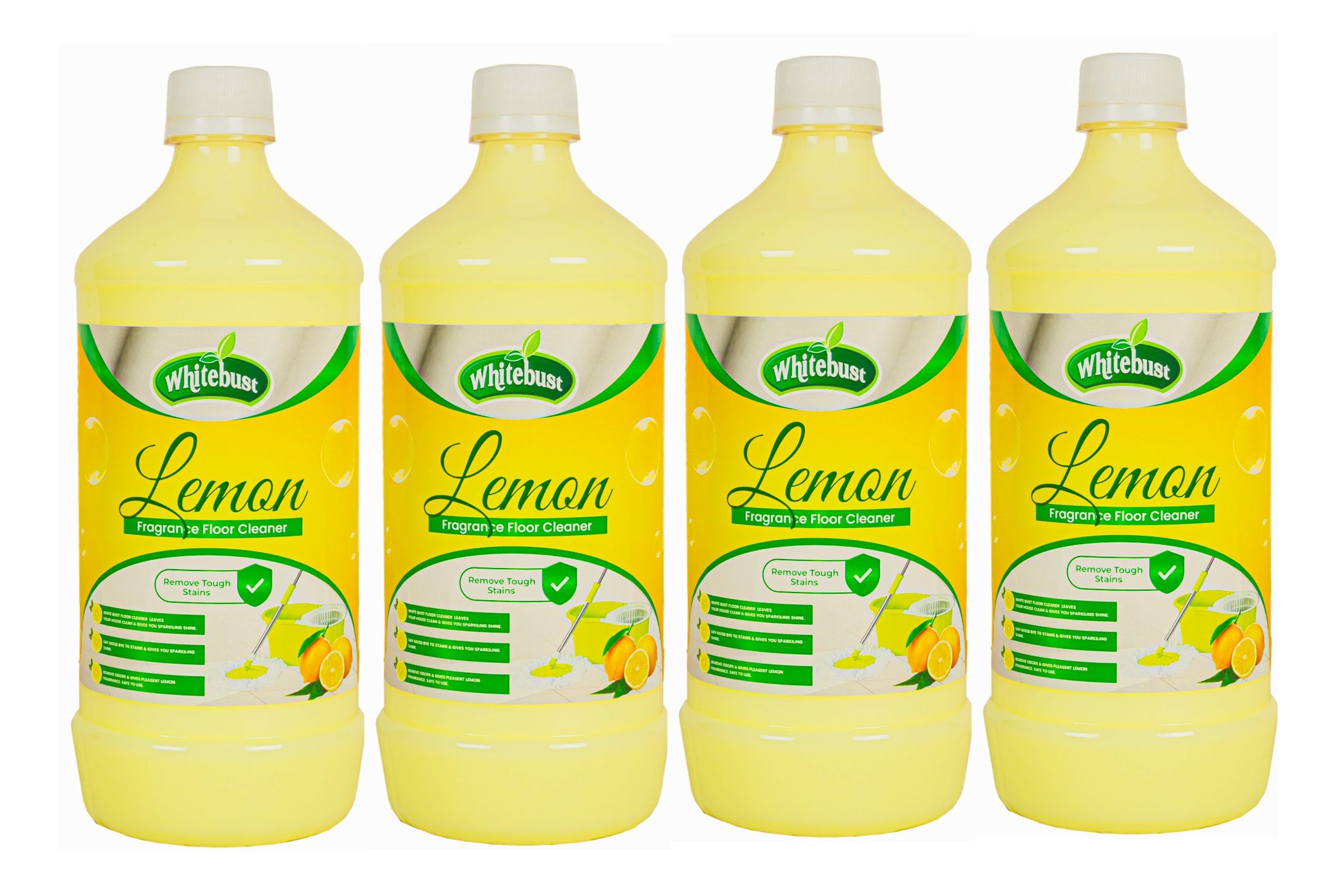 Whitebust Floor Cleaner Phenyl Lemon 1ltr (Pack of 4 )