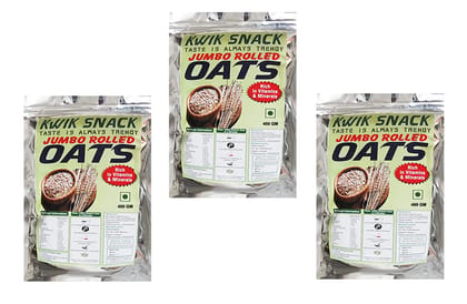 COMBO PACK OF 3 JUMBO ROLLED OATS (400 GM EACH)