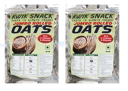 COMBO PACK OF 2 JUMBO ROLLED OATS (400 GM EACH)- 800 GM