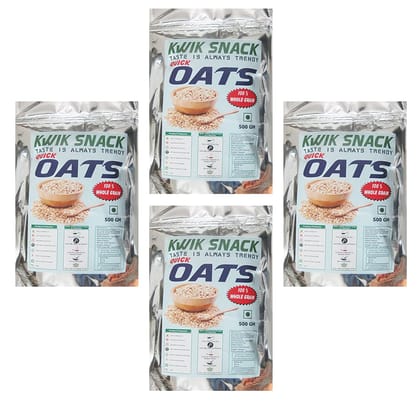 KWIK SNACK COMBO PACK OF 4 QUICK OATS OF (400 GM EACH) 4 X 400 GM = 1.6 KG