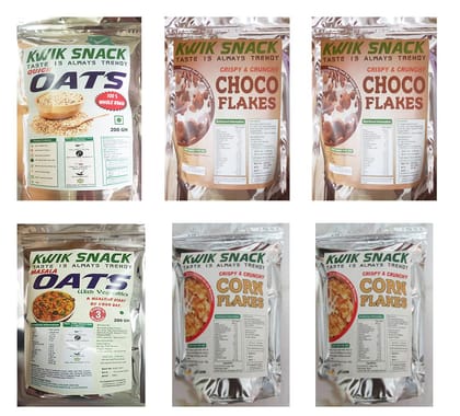 GIFT HAMPER-2 Combo Pack of 6 (Quick Oats, Masala Oats, Corn Flaks& Choco Flakes) GIFT HAMPER-2 Combo Pack of 6 (Quick Oats, Masala Oats, Corn Flaks& Choco Flakes)