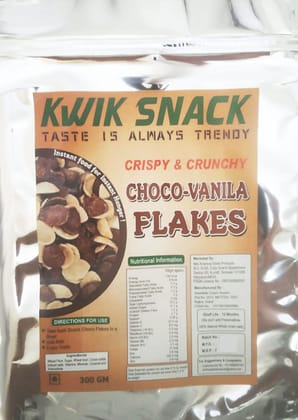 KWIK SNACK Crispy & Crunchy CHOCO VANILA FLAKES (300 GM) KWIK SNACK Crispy & Crunchy CHOCO VANILA FLAKES (300 GM)