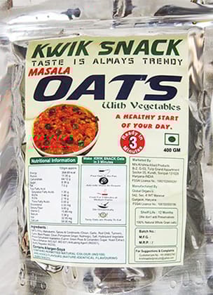KWIK SNACK MASALA OATS (400 GM)