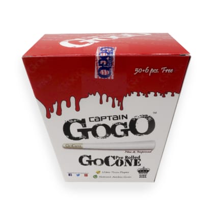 Captain GoGo paper Pre Rolled 56 cone bleaches gogo cone pre-Rolled King Size 13 gsm Paper Roll (Set of 56, White) Captain GoGo paper Pre Rolled 56 cone bleaches gogo cone pre-Rolled King Size 13 gsm Paper Roll (Set of 56, White)