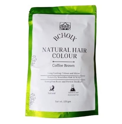 Natural Coffee Brown Hair Color Powder to Nourish Hair Scalp - Long Lasting Color & Shine - Strengthen Roots & Prevent Dandruff for Men and Women (100g) Natural Coffee Brown Hair Color Powder to Nourish Hair Scalp - Long Lasting Color & Shine - Strengthen Roots & Prevent Dandruff for Men and Women (100g)